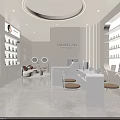 Stylish Cream Tone Beauty Hair Salon Interior Design With Nail Stations And Cozy Lounge Space