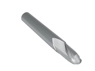 High Precision Tungsten Carbide End Mill With Spiral Flute For Metal Machining 3d model