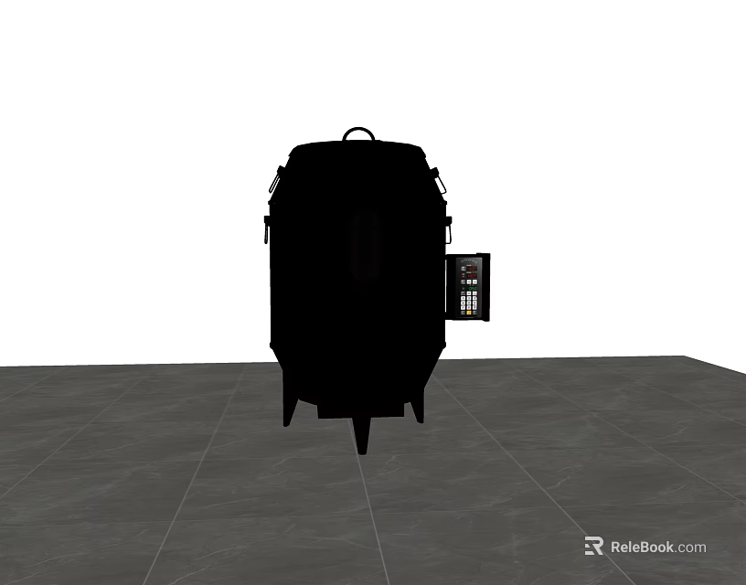 Black Commercial Kitchen Appliance With Digital Control Panel And Modern Design 3d model