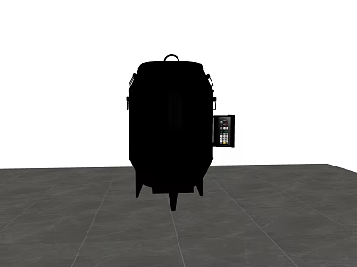 Black Commercial Kitchen Appliance With Digital Control Panel And Modern Design 3d model