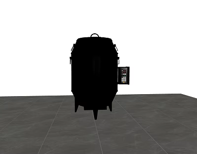 Black Commercial Kitchen Appliance With Digital Control Panel And Modern Design 3d model