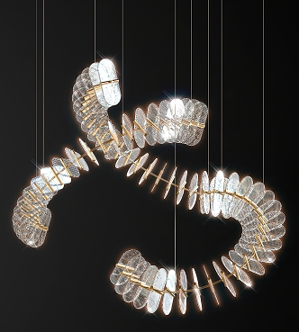 Modern Crystal Chandelier Decorative Crystal Chandelier 3d model