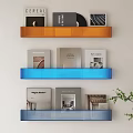 Modern Wall Shelf Minimalist Acrylic Bookshelf Magazine Rack Wall Bookshelf 3d model