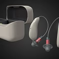 Wireless Bluetooth Headphones with Open Charging Case and Neckband Design for Portable Music Listening