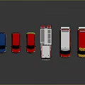 Colorful Toy Vehicle Collection Including Fire Truck Ambulance And Police Car
