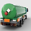 Lego toy building blocks truck tanker engineering truck 3d model