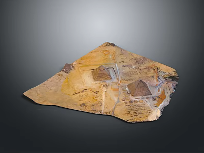 Ancient Egyptian Pyramids In Desert Landscape With Historical Architecture Features 3d model