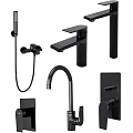 Modern Black Bathroom And Kitchen Faucets With Stylish Contemporary Design