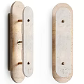 Modern Minimalist Wall Sconce With Marble Body And Metal Accents For Home Interior