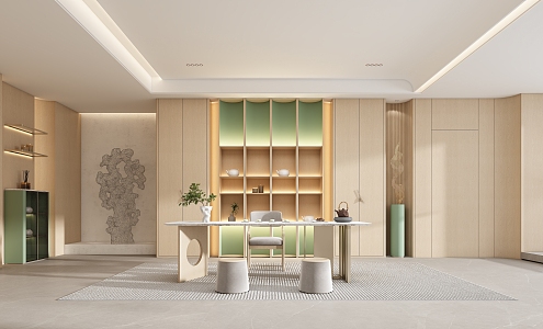 New Chinese Style National Style Tea Room 3d model