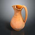 Earth Tone Ceramic Pitcher As Decorative Furniture Accessory For Home Interiors