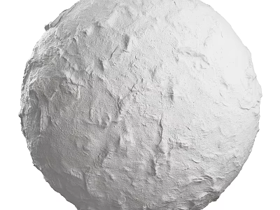 3D Rendered White Sphere Structural Component With Rough Surface Texture Details 3d model