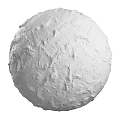 3D Rendered White Sphere Structural Component With Rough Surface Texture Details