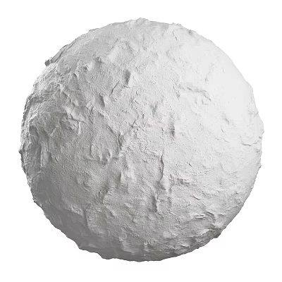 3D Rendered White Sphere Structural Component With Rough Surface Texture Details 3d model