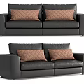 Leather double sofa Modern double sofa 3d model