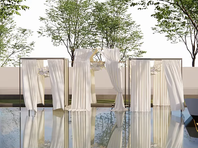 valance gallery valance gauze 3d model