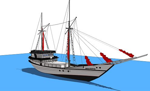 modern cruise ship 3d model