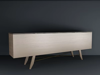 Modern Wooden TV Stand With Sleek Design And Slender Legs For Living Room 3d model