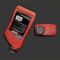 Red Plastic Bottles For Household Supplies With Labels Barcode On Dark Background