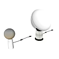 Modern Table Lamps With Spherical And Oval Shades On Marble And Metal Bases