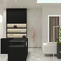 Modern Clothing Store Interior Design With Clothing Racks Hanging Clothes And Green Plants
