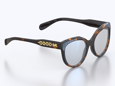 Glasses Gold Glasses Gold-rimmed Glasses Sunglasses 3d model