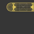 Stylish Modern Skateboard With Black Deck Wooden Edge And White Wheels