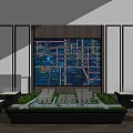 Modern sand table sales sand table location map 3d model