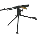 Tactical Heavy Machine Gun with Durable Tripod Stand for Military Use