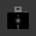 Vintage Electronic Camera With Retro Metal Body Classic Lens And Knob Design
