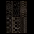 Intricate Decorative Screen With Six Geometric Pattern Panels And Elegant Design 3d model