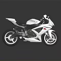 Modern Silver Sport Motorcycle With Sleek Design On Dark Reflective Background