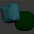 Modern Bean Bag Furniture With Light Blue And Light Green Soft Textured Covers