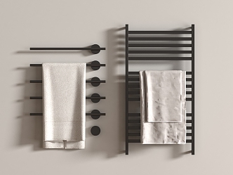 Modern towel rack 3d model