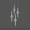 Modern Light Luxury Chandelier 3d model