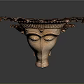 Handcrafted Bronze Head Sculpture With Detailed Facial Features Radiant Decorations And Shiny Surface