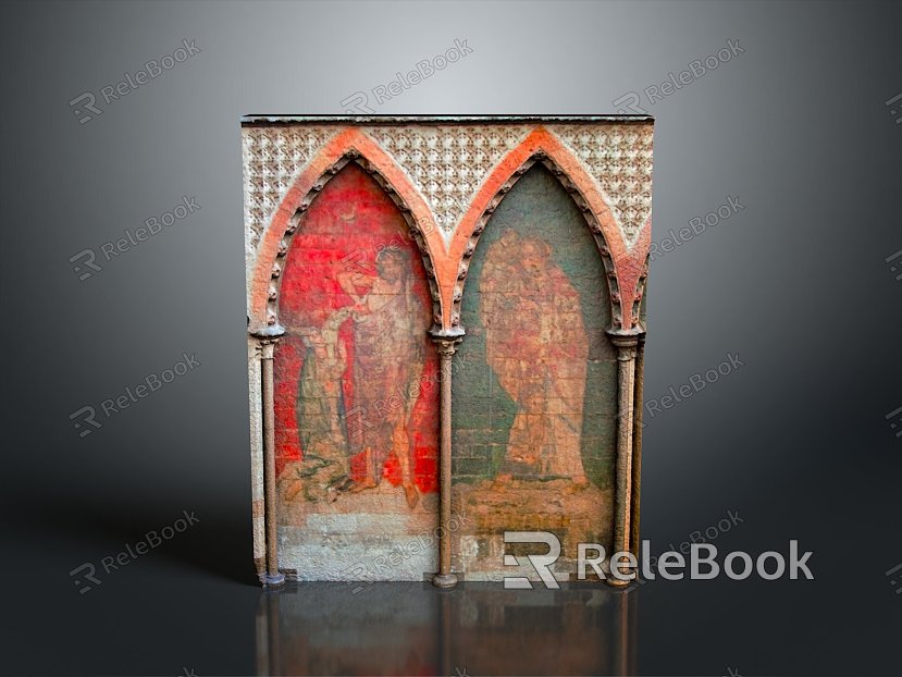 Oil painting embroidery embroidery painting church mural mural daily necessities model