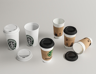 Modern Coffee Cup Starbucks Coffee Cup Mug Paper Cup Milk Tea Cup 3d model