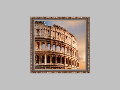 Picture Frame Roman Colosseum Ancient Architecture Oil Painting Hanging Painting Decorative Painting Wooden Frame Decorative Painting European Picture Frame European Picture Frame Classical Picture Frame model