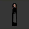 High Quality Modern Black Tactical Pistol Featuring Red Accents And Textured Grip