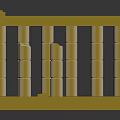 Classical Fluted Columns Architectural Model with Square Base and Entablature