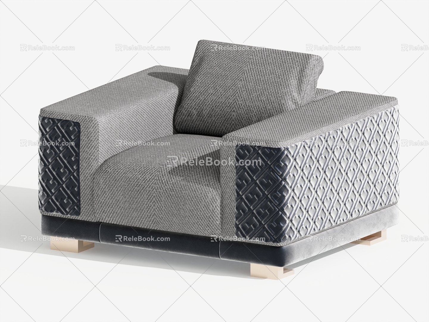 Single sofa single chair leisure chair 3d model