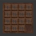 Wooden Number Puzzle With Digits 0 to 15 and Wooden Block Brain Teaser
