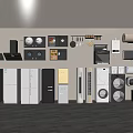 Modern Refrigerators and Freezers Showroom Display with Various Home Appliances