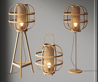 Wind floor lamp 3d model