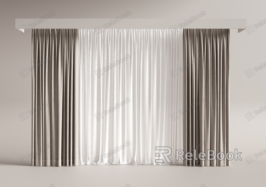 modern curtain cloth curtain model