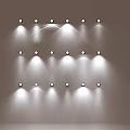 Multiple Downlights And Spotlights Arranged In Rows For Bright Indoor Lighting
