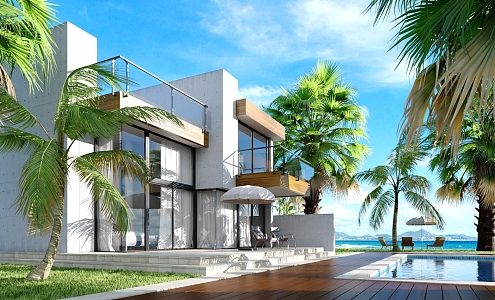 Modern Villa Sea View Villa 3d model