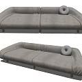 Modern double sofa multiplayer sofa 3d model