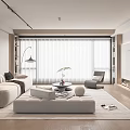 Modern Living Room Living Room Sofa Coffee Table 3d model